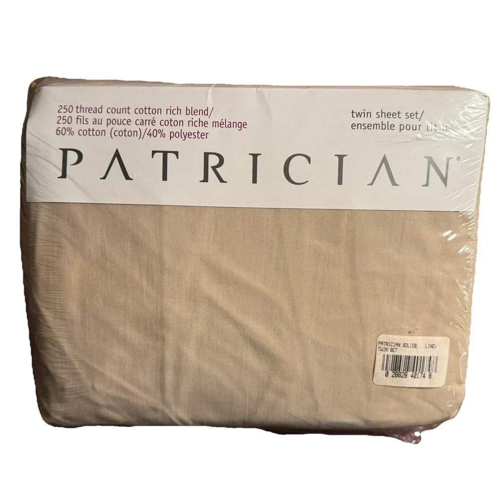 WestPoint Stevens Patrician Three Piece Twin Sheet Set (250 Count) Tan